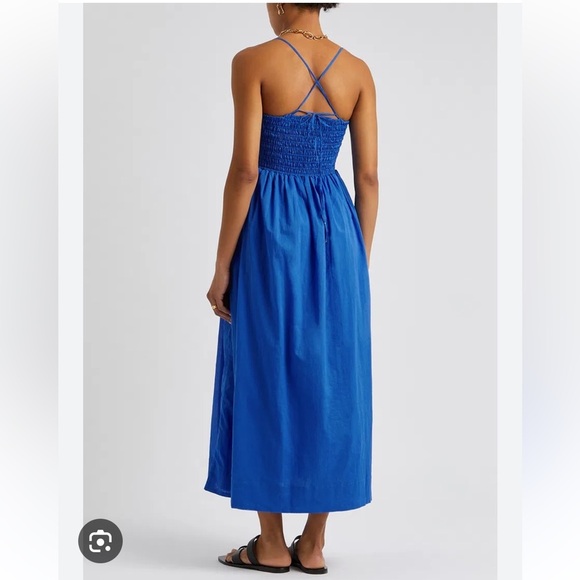 Faithfull the Brand Agolde Midi Dress Sicilian Blue XXL - Picture 3 of 11